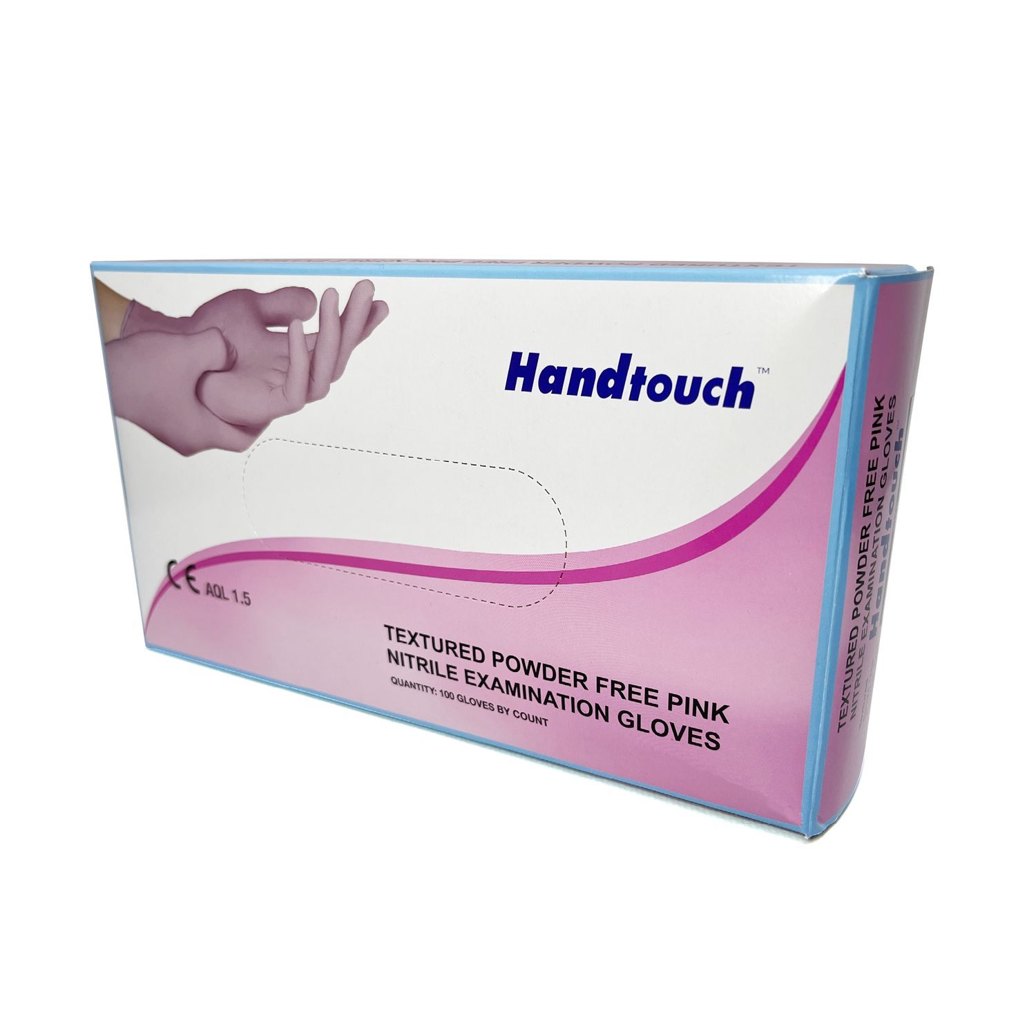 Nitrile Pink Gloves 100s (PINK), Size: Medium