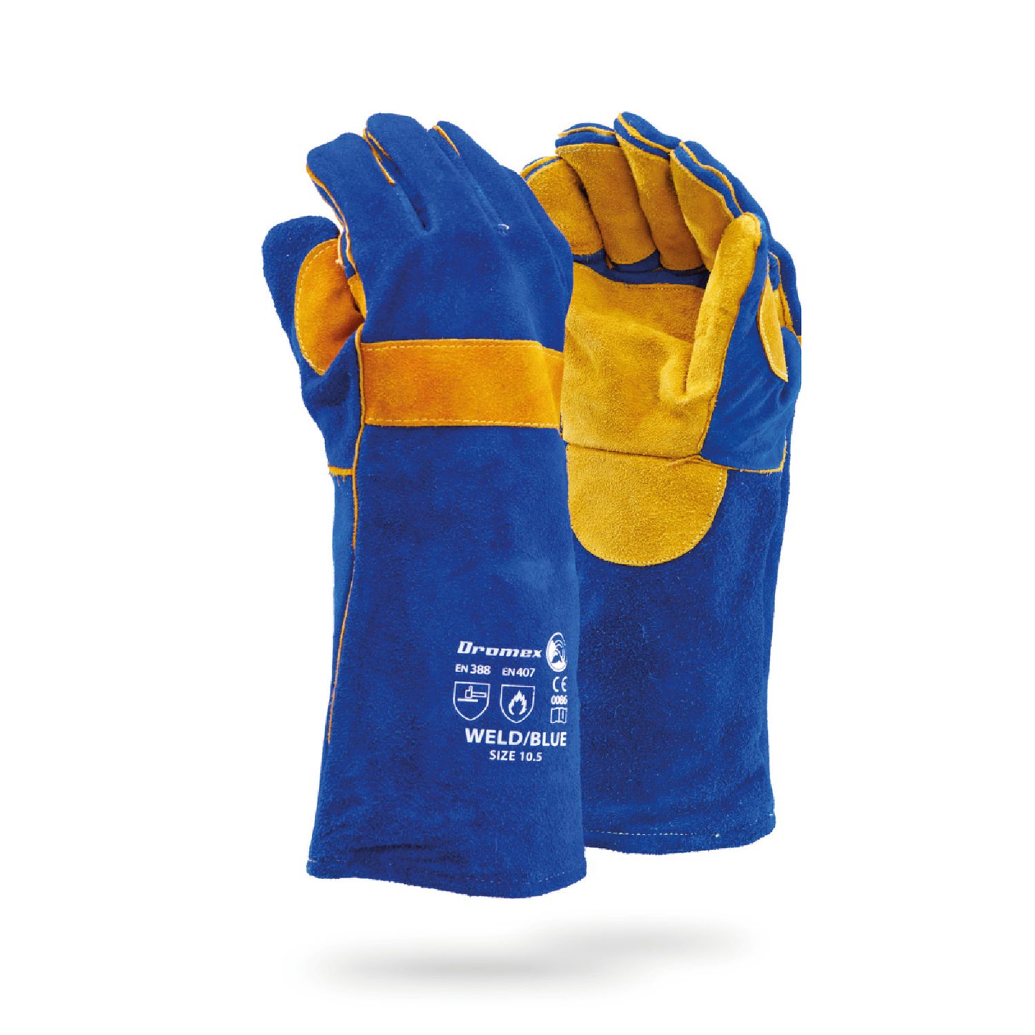 Dromex Welding Gloves, Type: Weld Blue