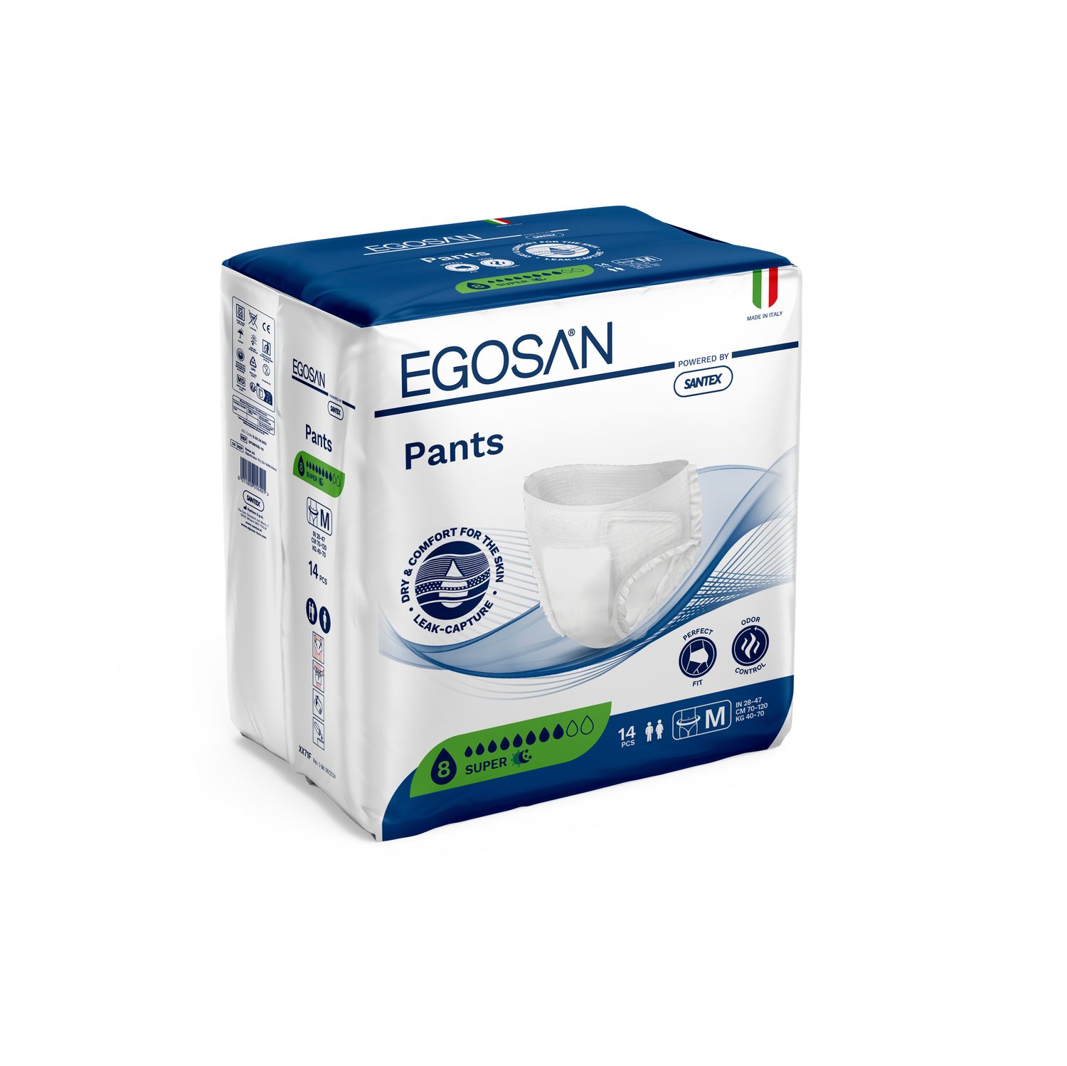 Egosan Pullups - Super (8 drop), Size: Medium (70 - 110cm) 14's