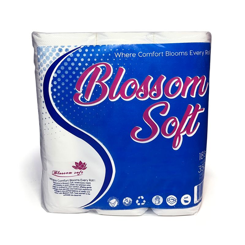 2-Ply Toilet Paper 18’s – 350 Sheets Per Roll