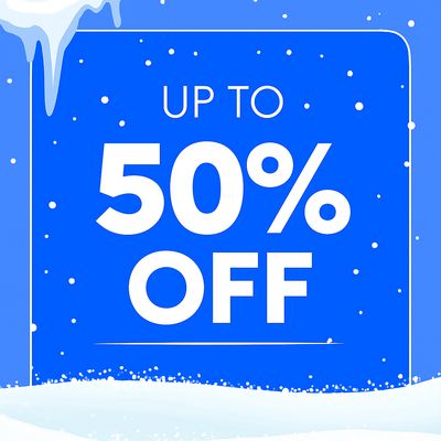 • Up to 50% off