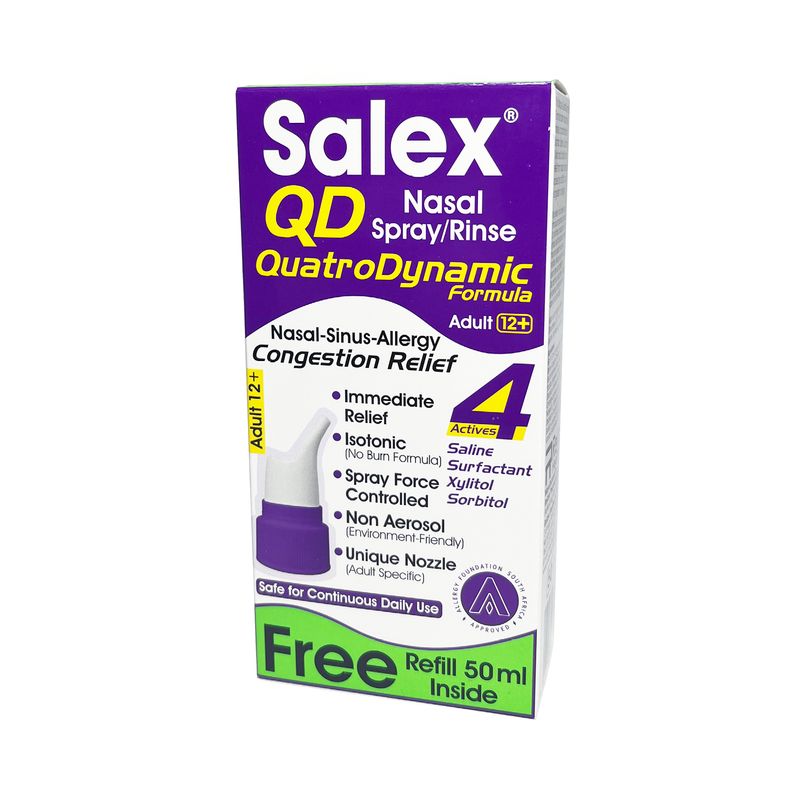 Salex QD Nasal Spray / Rinse – Adult &amp; Child (50 ml)