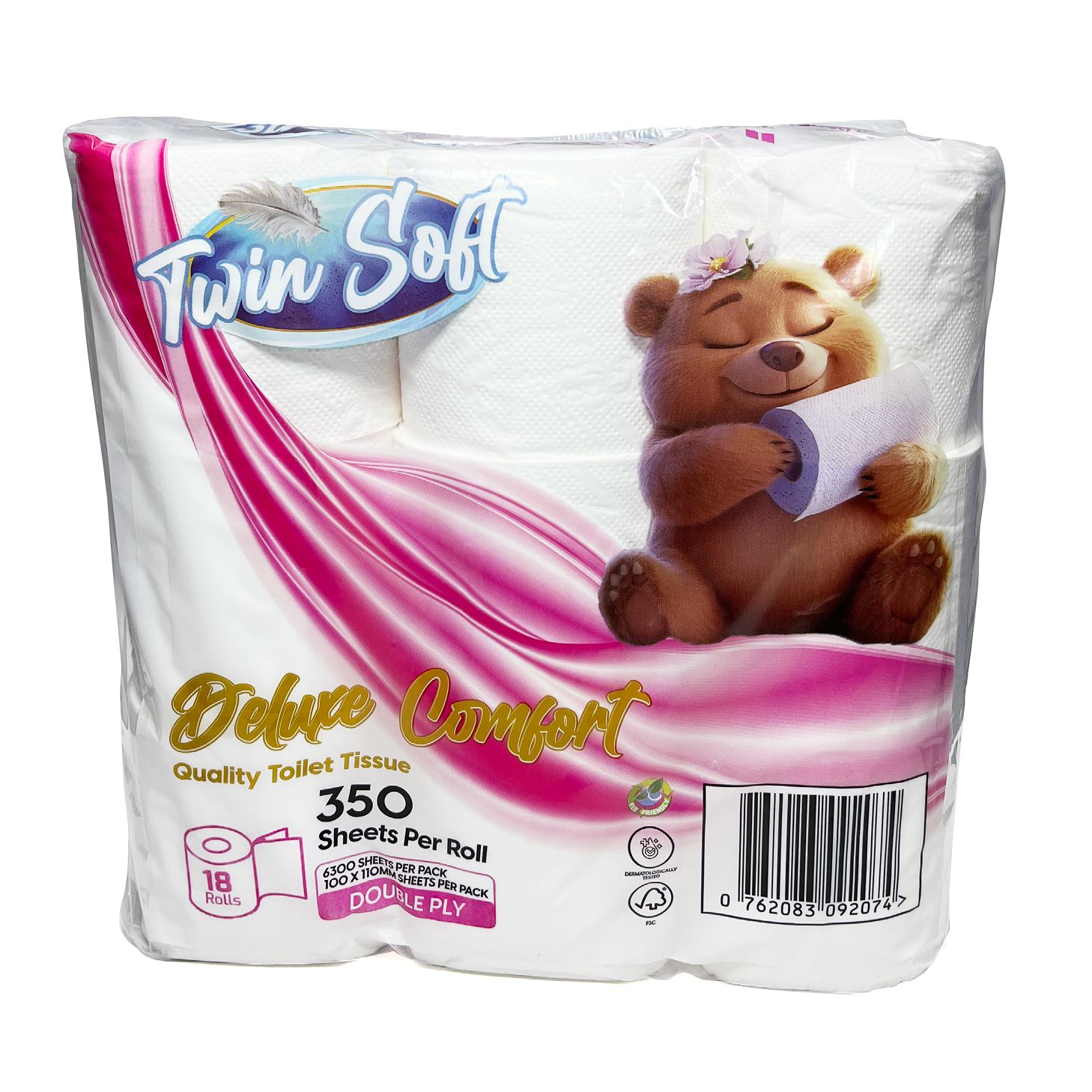 2-Ply Toilet Paper 18’s – 350 Sheets Per Roll