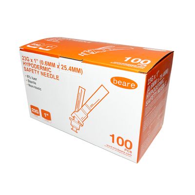 Beare 23G x 1&quot; Hypodermic Safety Needle