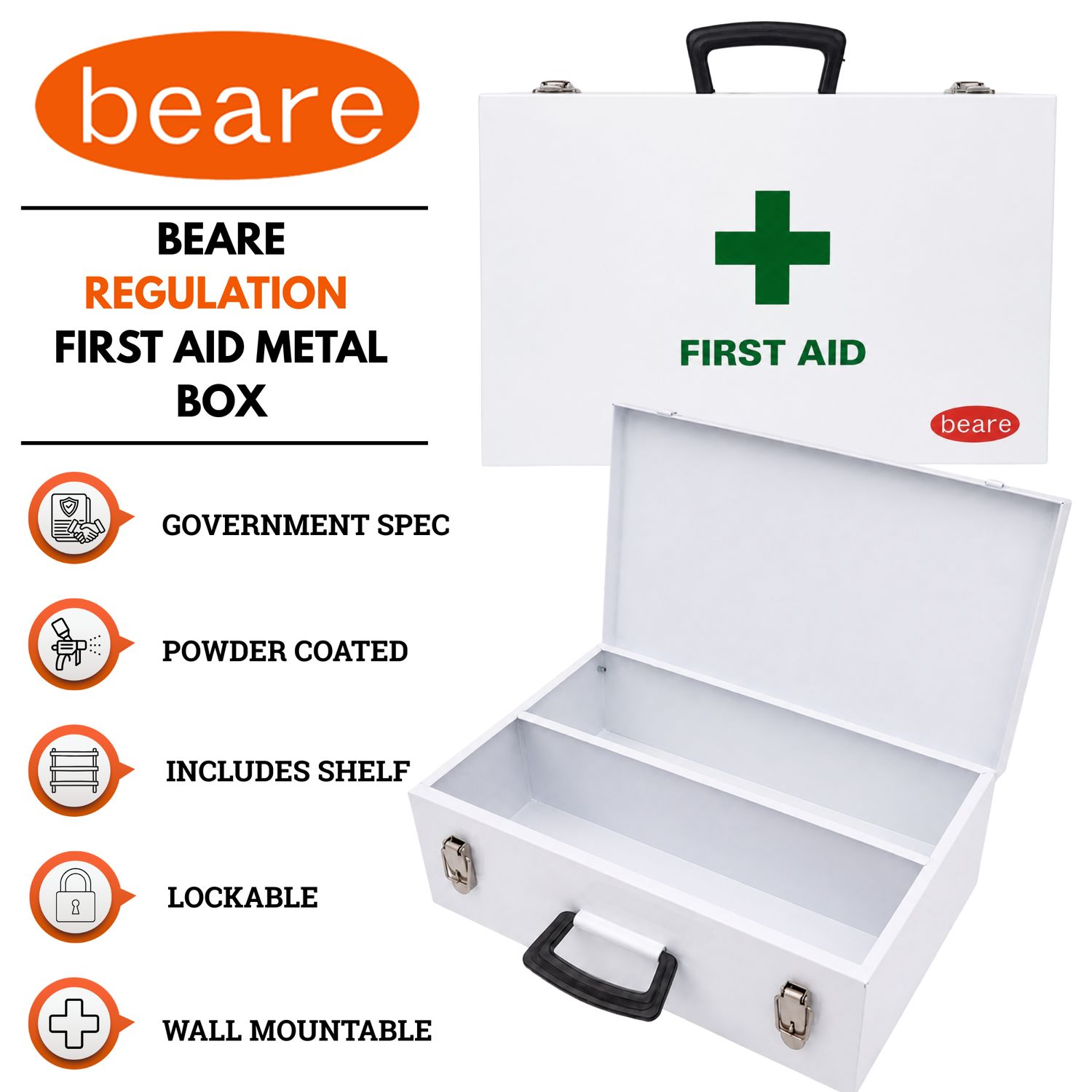 First Aid Box - Metal Regulation (Empty)