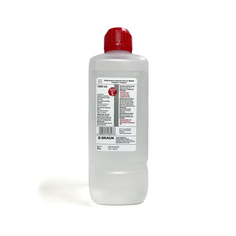 1 litre bottle Saline Solution 