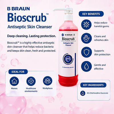 BioScrub Antiseptic Skin Cleanser &amp; Surgical Hand Scrub 500mL
