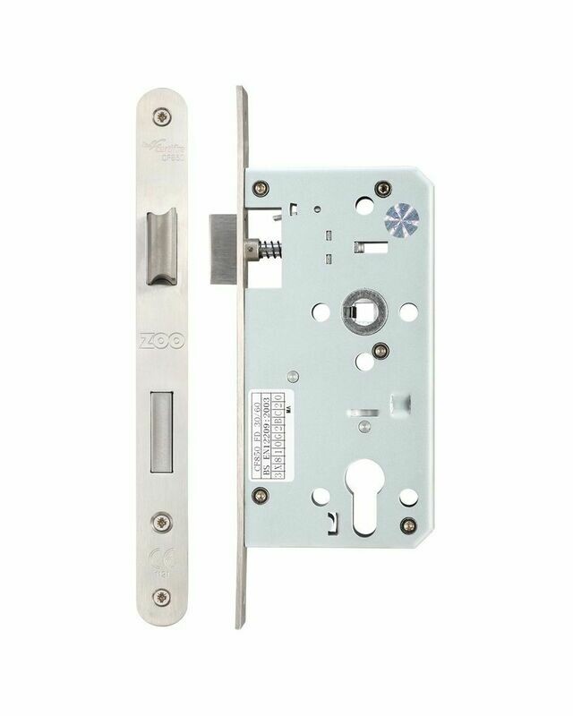 ZDL7255RSS DIN EURO SASHLOCK - 72MM C/C - BACKSET 55MM - RADIUS
