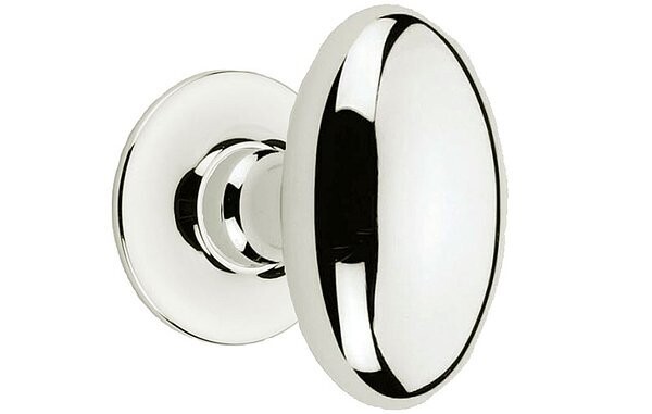 Oval Mortice Knob 70 mm with Plain Concealed Fix Rose 54 mm - per pair