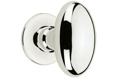 Oval Mortice Knob 70 mm with Plain Concealed Fix Rose 54 mm - per pair