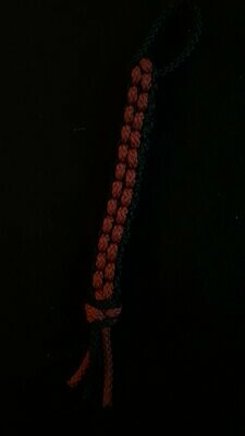 Seil-Schlüsselanhänger Schwarz/dunkel Rot