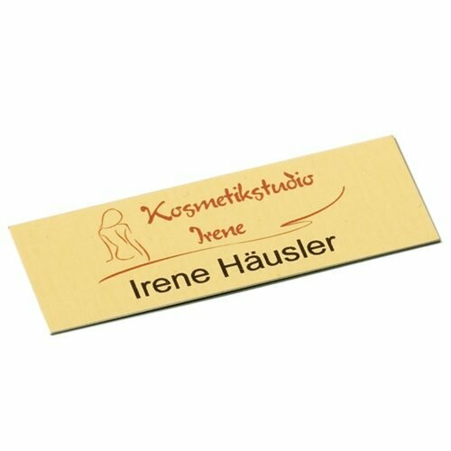 Namens-Schilder 25 x 75 mm, Alu oder Kunststoff