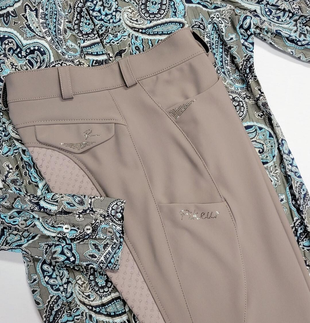 **SALE** Pikeur Laure Taupe &amp; Lt Gray Grip