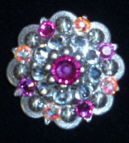 Judi Mench Crystal Pink Stock Pin