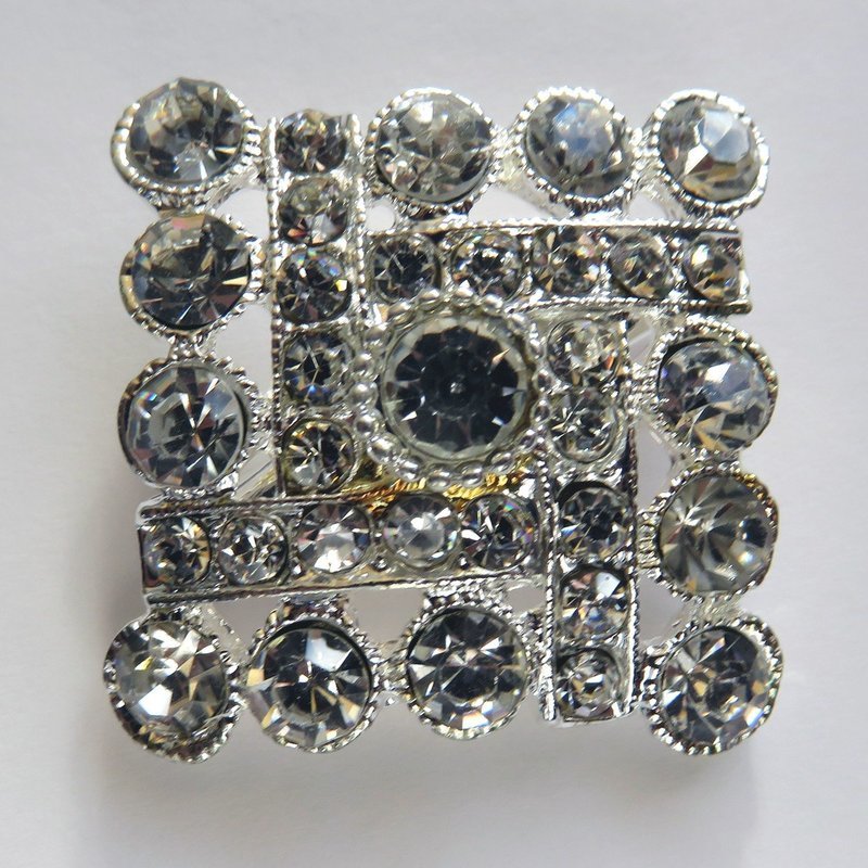 Square Crystal Stock Pin
