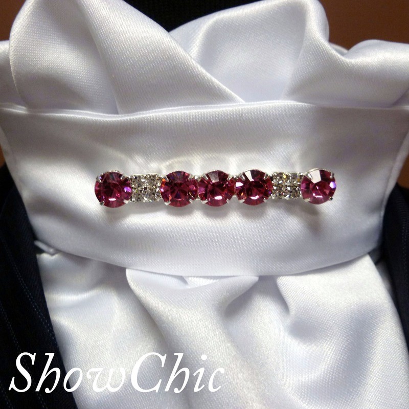Swarovski Crystal Bar Pin in Pink