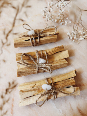 Palo santo met bergkristal Palo santo met bergkristal