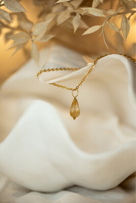 Delicate ketting citrien goudkleurig Delicate ketting citrien goudkleurig