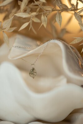 Delicate ketting toermalijnkwarts 925 zilver Delicate ketting toermalijnkwarts 925 zilver