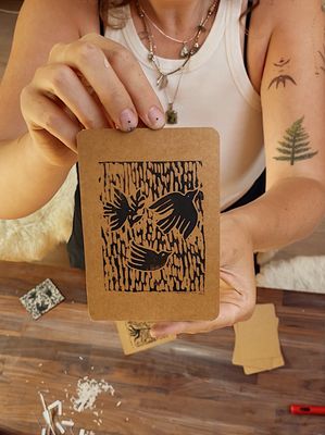 Linoprint | Card for a Free Palestine