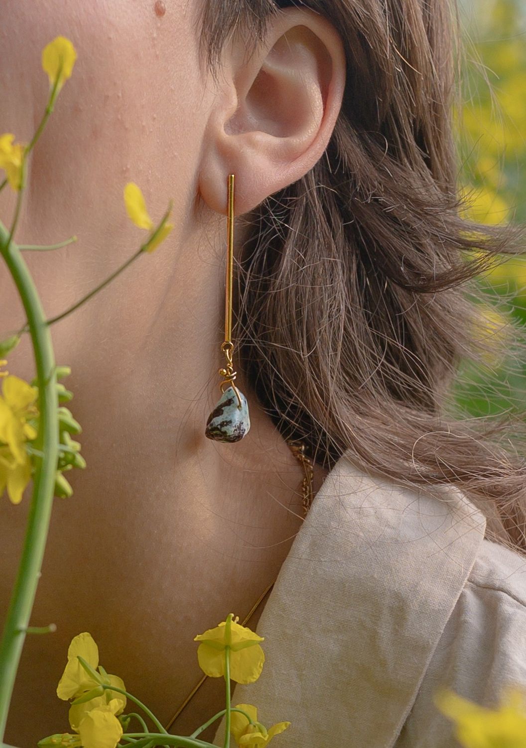 Inner shine earrings | Larimar