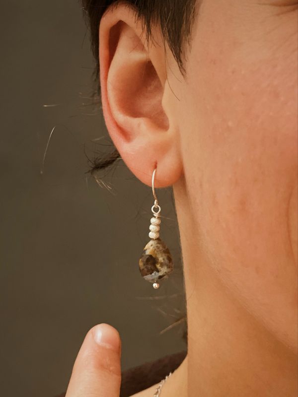 Soft embrace earrings | Oceaan jaspis