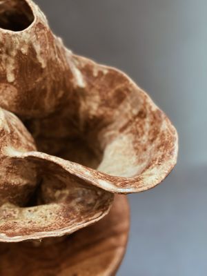 ​Mycelia | Sculpturele vaas van aarde en vuur