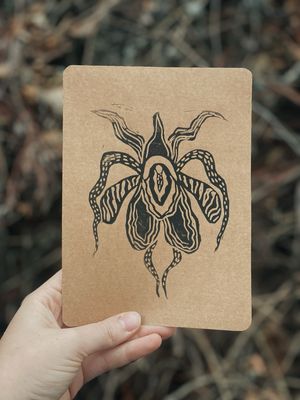Linoprint | An ode to your flowering body