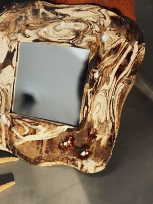 Swirla | Spiegel van  gemengde klei