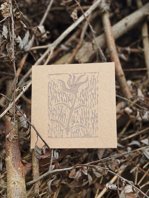 Linoprint | Delicate flower