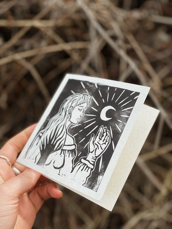 Linoprint | Wise woman