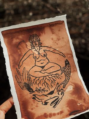 Lino art print | Circle of life