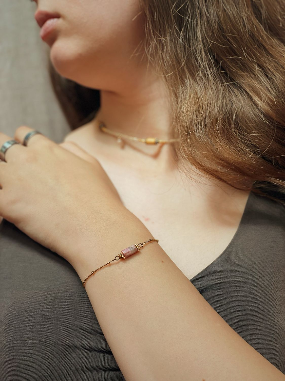 Inner shine bracelet | Rhodochrosiet