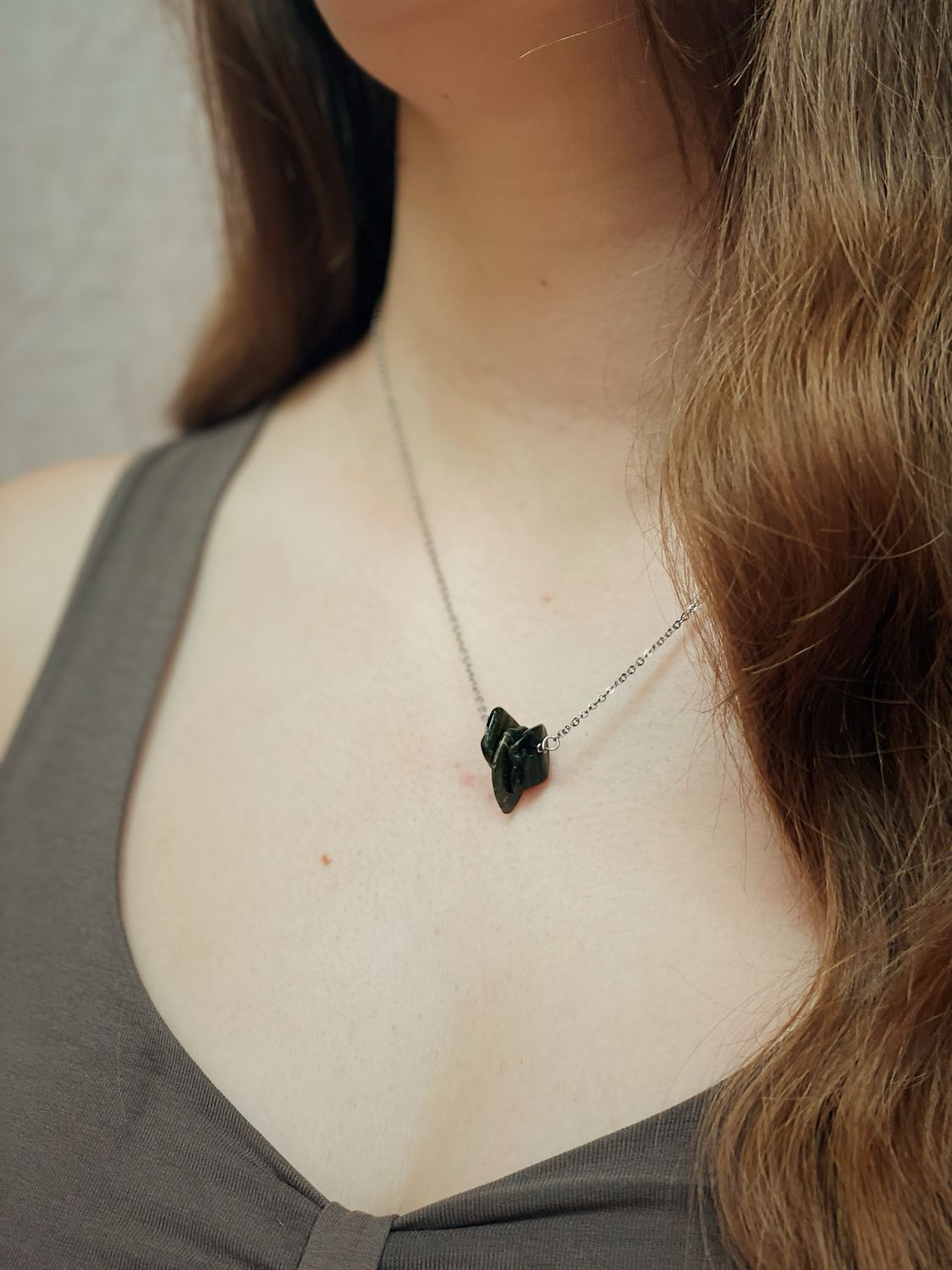 Soft embrace necklace | Groene toermalijn