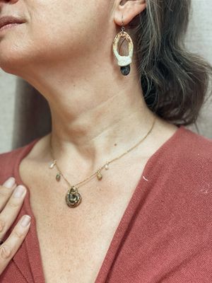 Earth adornment necklace | Oceaan jaspis - Parel