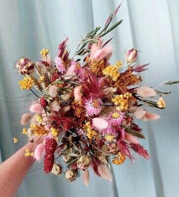 Bouquet de fleurs sechees - bouquet champetre boheme - influence naturelle fleuriste