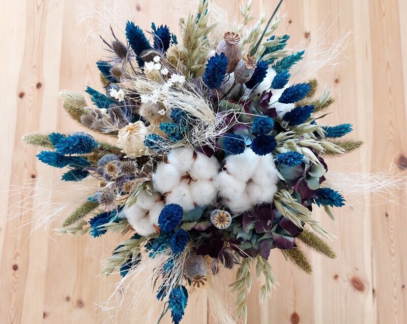 bouquet de fleurs sechees rond boheme @influencenaturelle