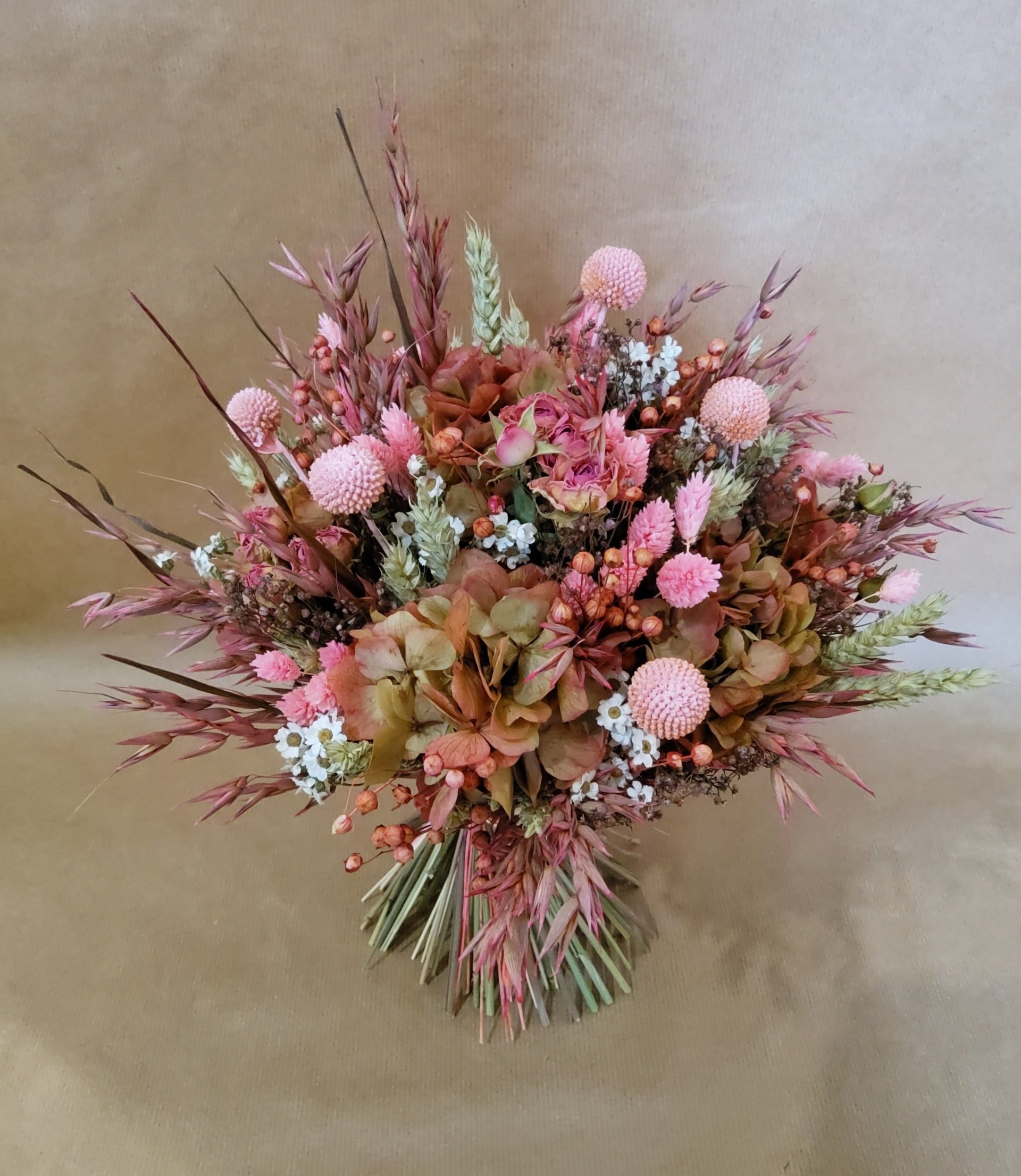 bouquet de fleurs sechees rond boheme @influencenaturelle
