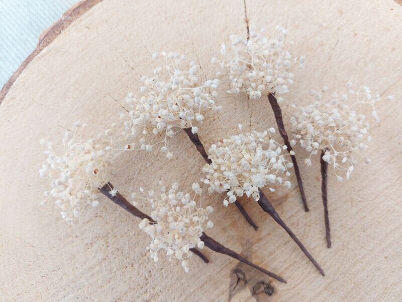fleurs cheveux mariage - fleur blanche pour coiffure