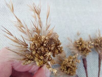 fleurs cheveux doré- accessoire de mariage