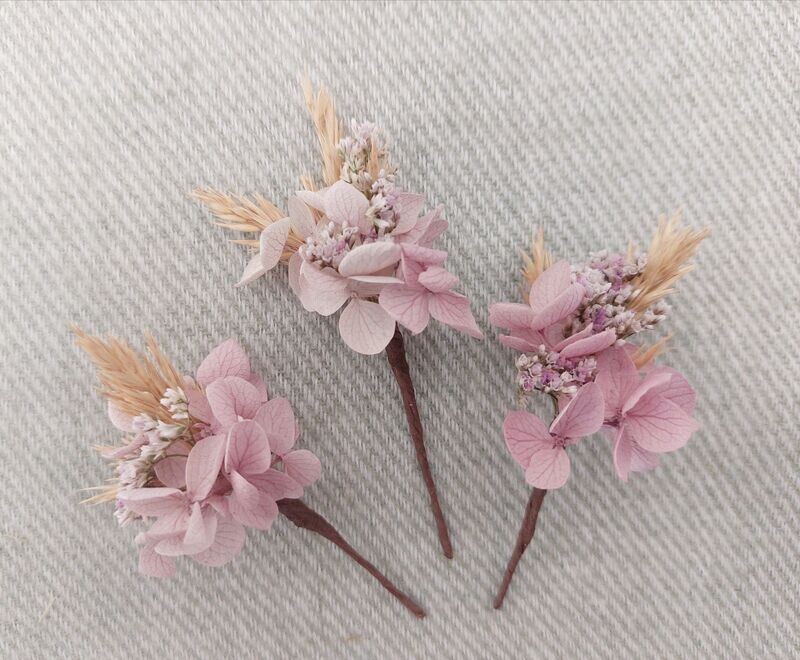 fleurs cheveux  pour mariage boheme