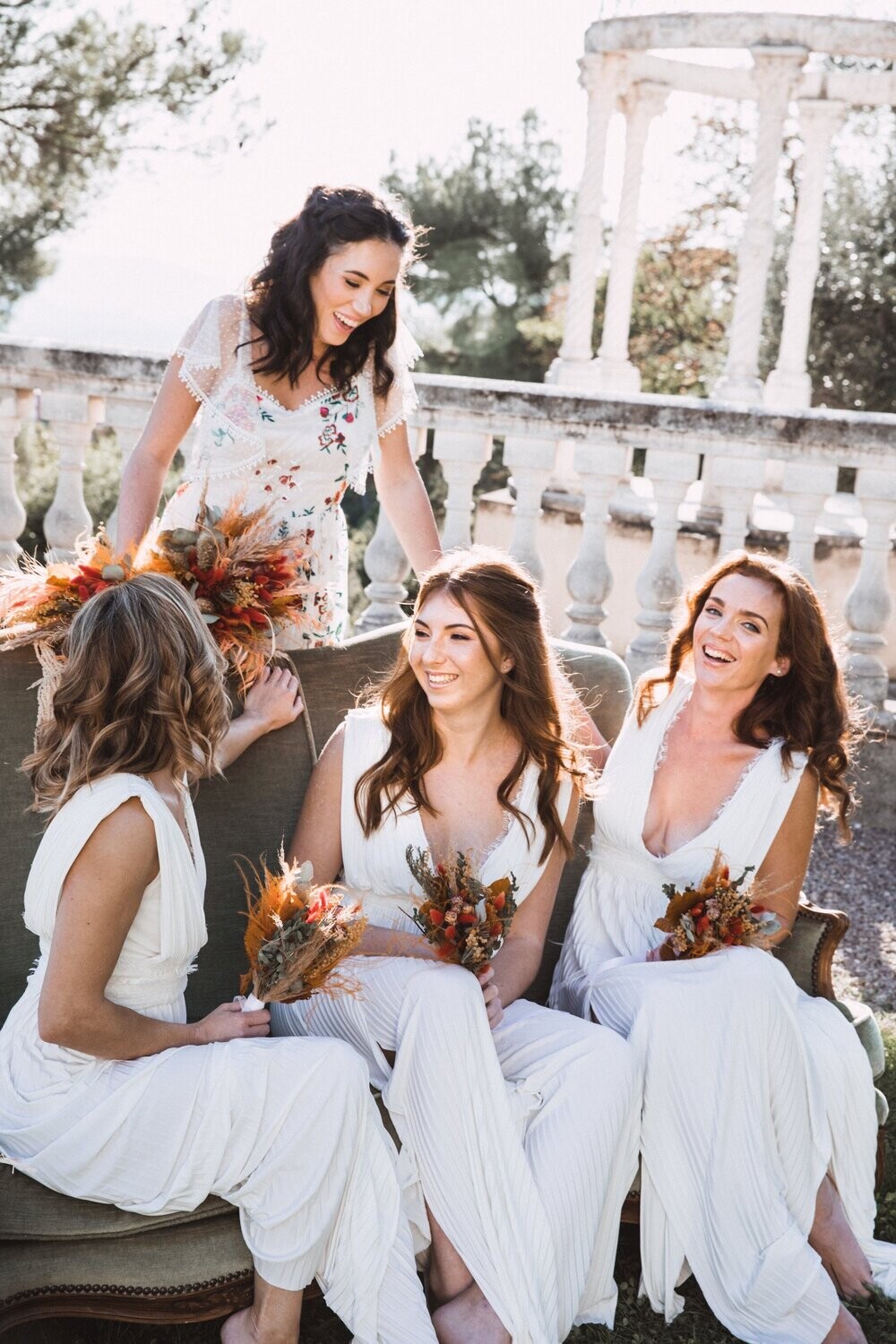 Bouquet de demoiselles d honneur en fleurs séchées