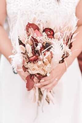 bouquet de mariée personnalisable - bouquet de fleurs séchées - influence naturelle