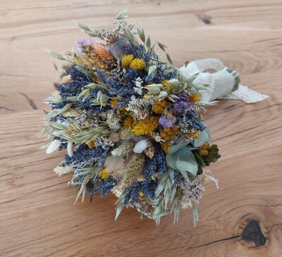 Bouquet de mariée en lavande - bouquet de fleurs séchées - bouquet de mariée - influence naturelle