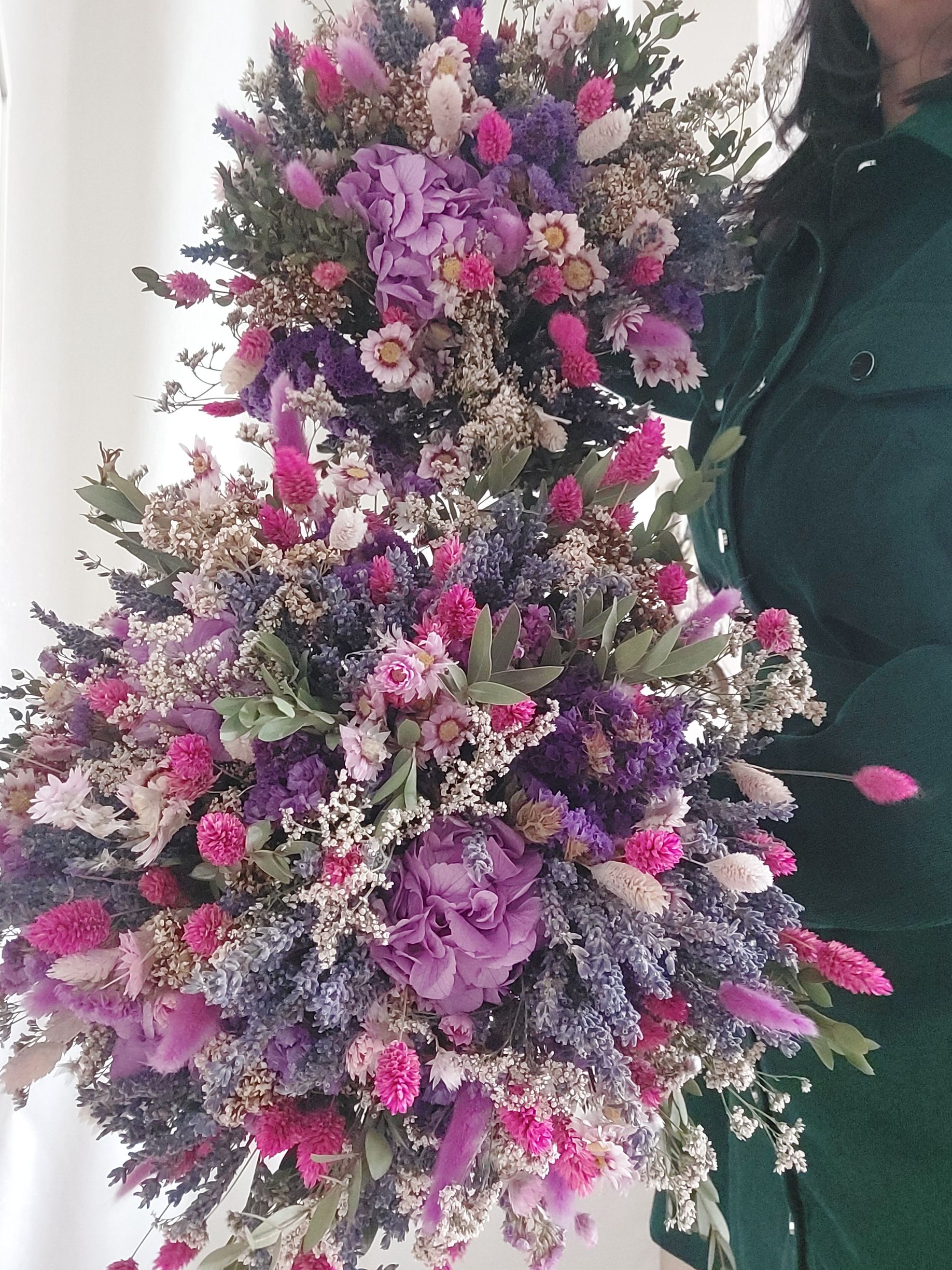 bouquet de fleurs séchées mauve