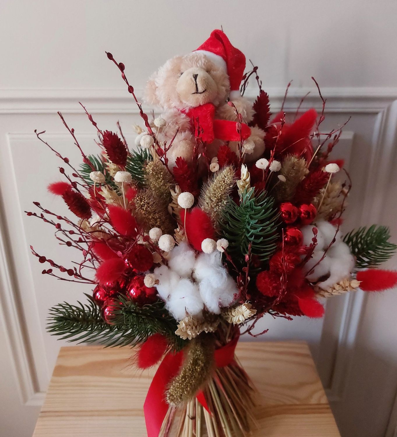 Bouquet de noel rouge et vert