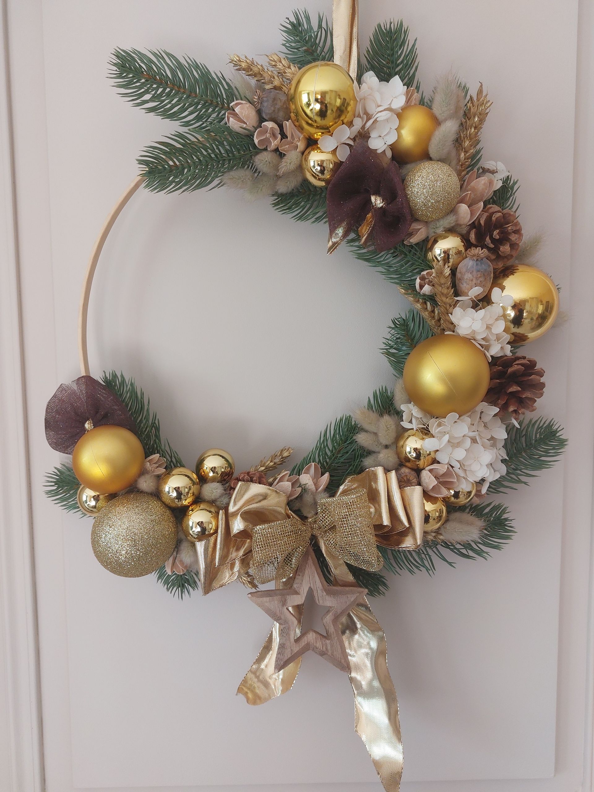Couronne de Noël Or 40 cm