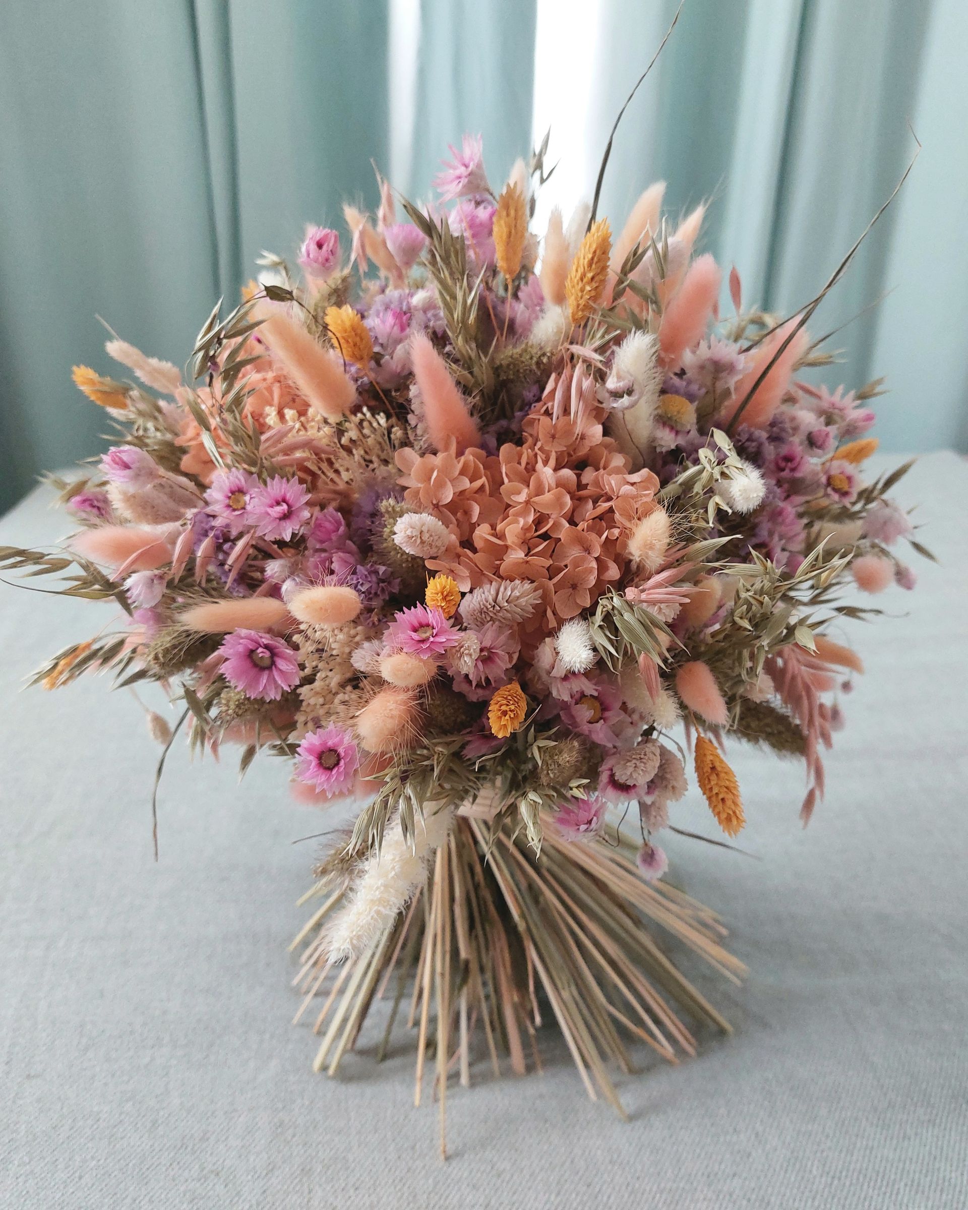 bouquet de fleurs séchées romantique