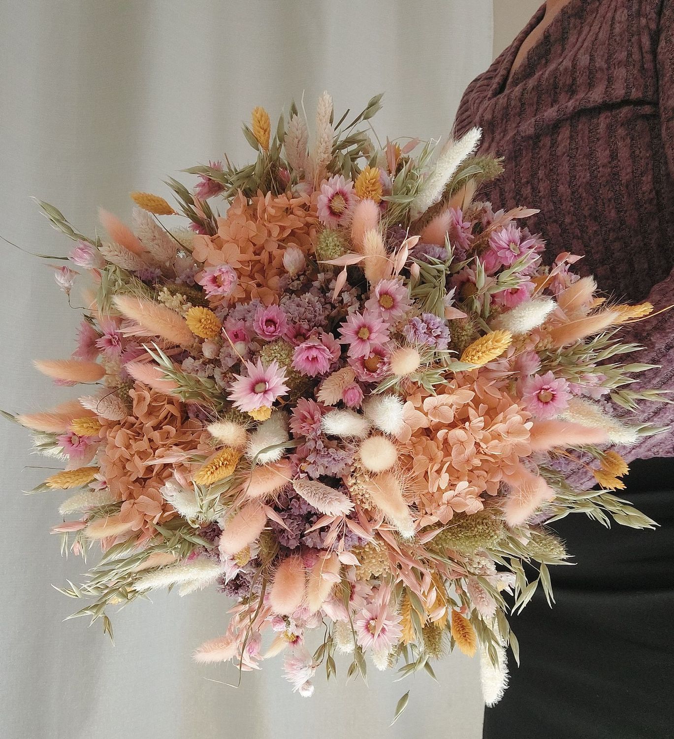 bouquet de fleurs séchées romantique