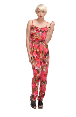 Babydoll Jumpsuit - Pink